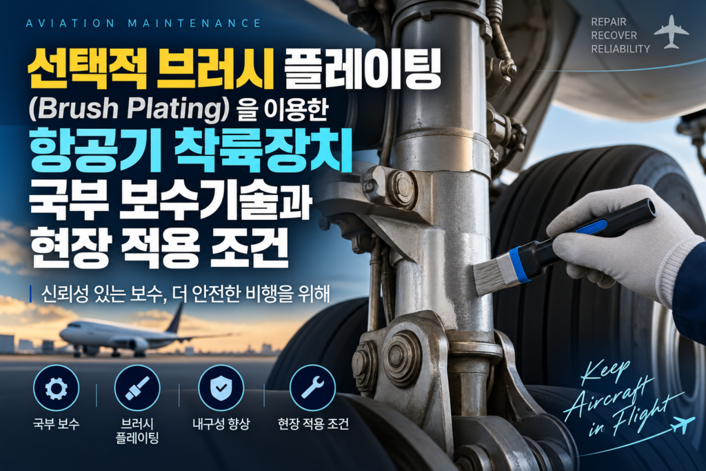 선택적 브러시 플레이팅(Brush Plating)을 이용한 항공기 착륙장치 국부 보수기술과 현장 적용 조건 썸네일